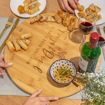 Personalised Couples Bamboo Lazy Susan, 2 of 6