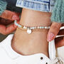 Personalised Semi Precious Stone Bead And Chain Anklet, thumbnail 1 of 11