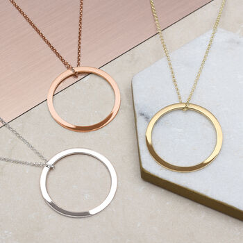 Gold Plated Or Sterling Silver Circle Of Life Necklace, 3 of 5
