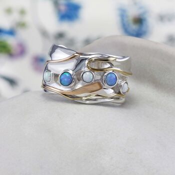 Quintet Of Fire Opals Ring, 4 of 7