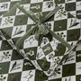 Christmas Gift Wrap Carnivalesque Green Harlequin, thumbnail 3 of 4
