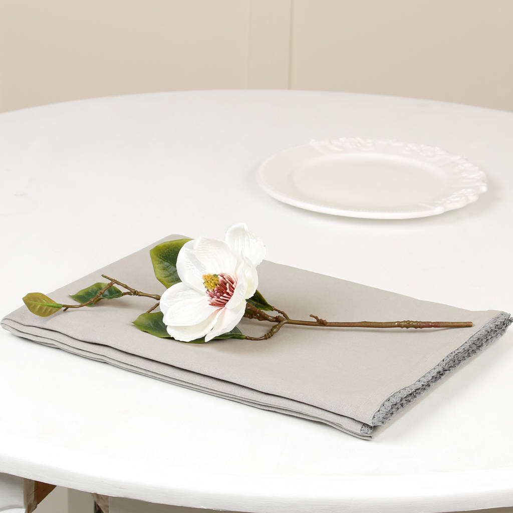 French Grey Dinner Table Cloth Set By Dibor