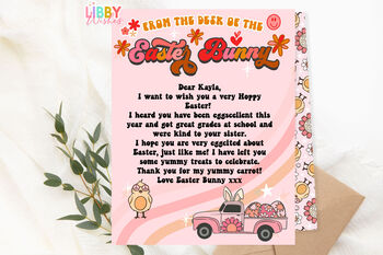 Groovy Personalised Easter Bunny Letter, 2 of 6