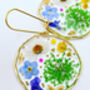 Medium Earrings With Real Flowers In Silver Or Gold, thumbnail 8 of 12