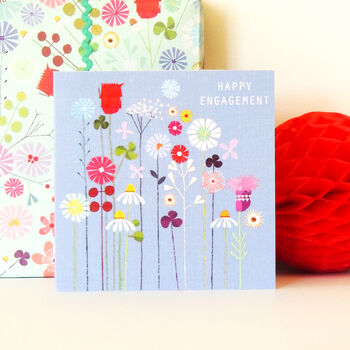 Floral Engaged Congratulations Card, 3 of 5