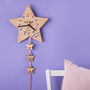 Children's Personalised Oak Wood Star Rainbow Clock, thumbnail 6 of 8