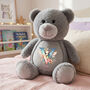 Personalised Fairy Alphabet Grey Plush Teddy Bear, thumbnail 2 of 10