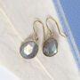 18ct Gold Vermeil Gemstone Hook Earrings, thumbnail 4 of 11
