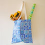 Portugal Tiles Blue And White Canvas Shopping Bag, thumbnail 1 of 8