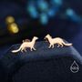 Sterling Silver Weasel Stud Earrings, thumbnail 7 of 12