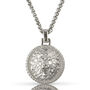 Mens Polished Stainless Steel Lion Pendant With Wheat Chain – Artisan Jewellery, thumbnail 2 of 10