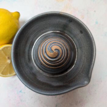 Handmade Ceramic Lemon Squeezer Denim Blue, 2 of 6