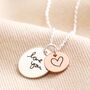 Personalised 'Your Drawing' Double Disc Necklace, thumbnail 5 of 9