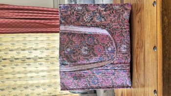 Block Print Quilted Tote Bag, Indian Print Handbag, 10 of 12