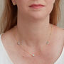 Blue Topaz Pebble Gold Plated Silver Chain Necklace, thumbnail 2 of 11