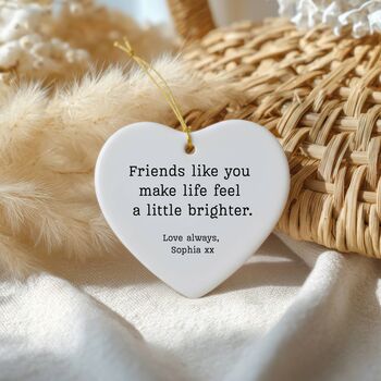 Personalised Friend Heart Ornament, 4 of 4