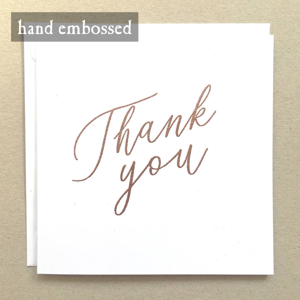 Embossed Thank You Card By Door 77