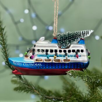 Personalised Cruise Ship Bauble, 2 of 3