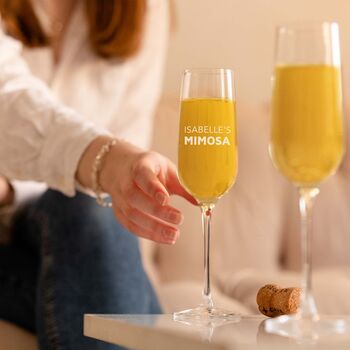 Personalised Engraved Flute, Custom Cocktail Glass Gift For Friends, 2 of 10