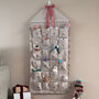 Personalised Beige Gingham Ruffle Advent Calendar Velvet Bow, thumbnail 1 of 9