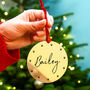 Personalised Pet Name Christmas Tree Decoration, thumbnail 1 of 5