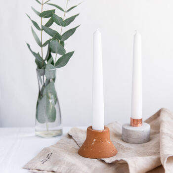 Copper And Concrete Candle Stick Holder, 6 of 8