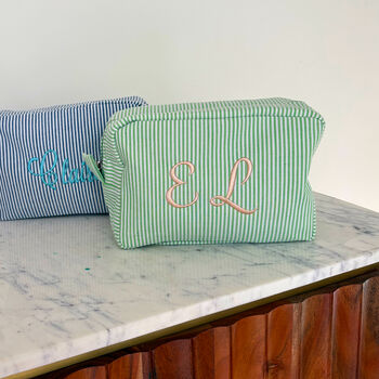 Personalised Stripe Make Up Bag, 2 of 9