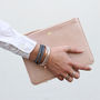 Personalised Luxury Metallic Leather Clutch Bag, thumbnail 1 of 6