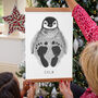 Personalised Baby Penguin Footprint Kit, Unframed, thumbnail 1 of 12