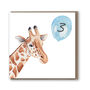 Giraffe 3rd Birthday Balloon Card, thumbnail 2 of 5