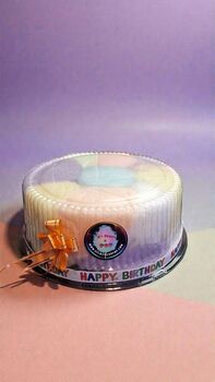 Tear And Share Candy Floss Birthday Cake Vegan, Allergen, 2 of 9