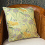 Echinacea Yellow Floral Patterned Cotton Cushion, thumbnail 1 of 5