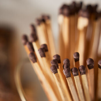 Brass Effect Fireside Matches And Holder, 6 of 9