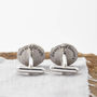 Personalised Silver Coordinate And Initials Cufflinks, thumbnail 2 of 9