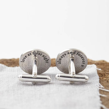 Personalised Silver Coordinate And Initials Cufflinks, 2 of 9