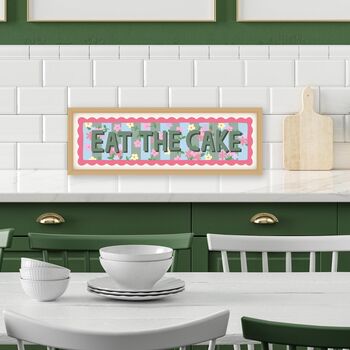 Eat The Cake Framed Panoramic Print, 4 of 6