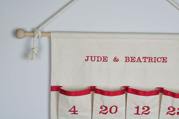 Luxury Personalised Fabric Advent Calendar, 6 of 10