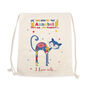 Personalised I Love Pets Cotton Nursery Bag, thumbnail 3 of 5
