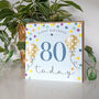 Balloon Brights 80th Birthday Card Blue, thumbnail 2 of 2