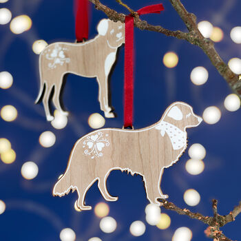 Personalised Gingerbread Dog Christmas Decoration, 7 of 7
