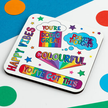 Colourful Motivational Coaster, 4 of 5
