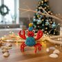Handmade Felt Sammy Snowcrab Christmas Crab, thumbnail 1 of 5