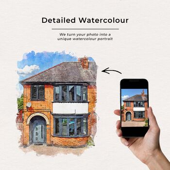 Watercolour House Portrait, New Home Gift, 4 of 8