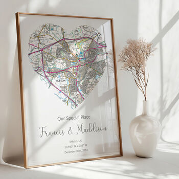 Our Special Place Ordnance Survey Explorer Personalised Map Print Anniversary Gift, 6 of 12