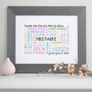 Personalised Thank You Teacher Word Art By Cherry Pete 