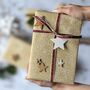 Kraft Paper White Stars Wrapping Paper 3m, Recyclable, thumbnail 1 of 5