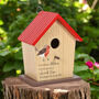 Wooden Bird House For Robins Gift For Gardener, thumbnail 3 of 4