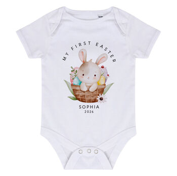 My First Easter Bunny Bodysuit With Name, 5 of 12