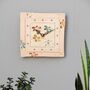 Clock Wall Tile With Bright Flowers, thumbnail 1 of 5