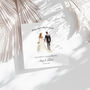 Romantic Personalised Wedding Day Card. Blonde Or Bunette Options, thumbnail 4 of 4